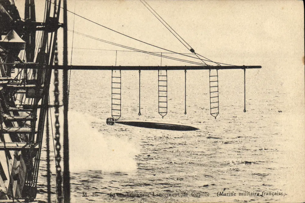 Torpillenstart — Französische Marine — M. B. 62 Toulon - Vorderseite