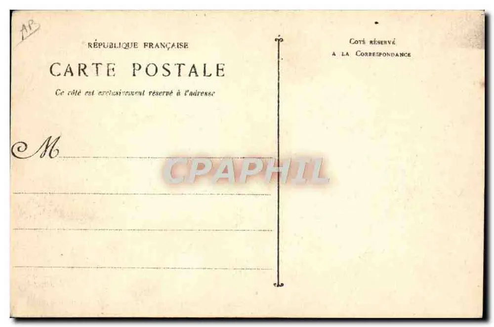 Torpillenstart — Französische Marine — M. B. 62 Toulon - Rückseite