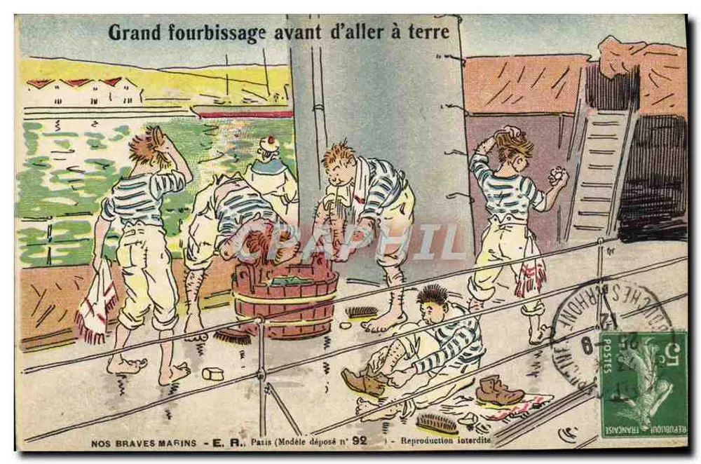 Unsere tapferen Matrosen — E.R., Paris (Modell-Nummer 92) - Vorderseite