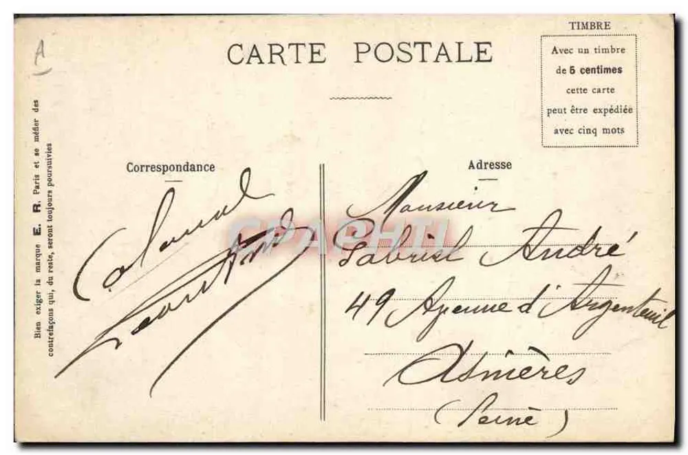 Unsere tapferen Matrosen — E.R., Paris (Modell-Nummer 92) - Rückseite