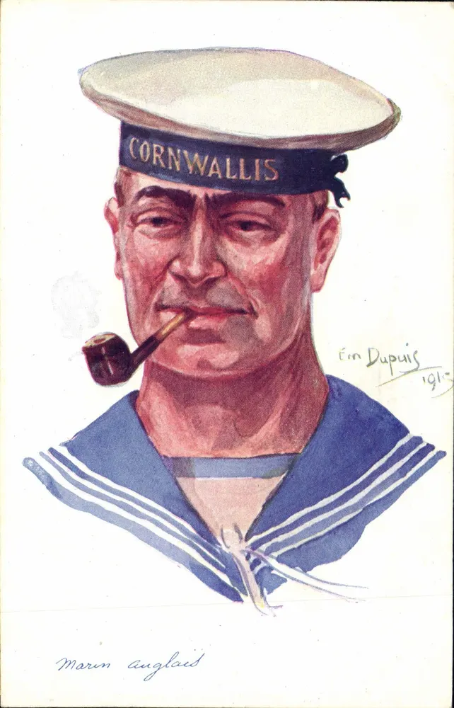 Marinheiro inglês — retrato — Émile Dupuis, 1911 - Frente