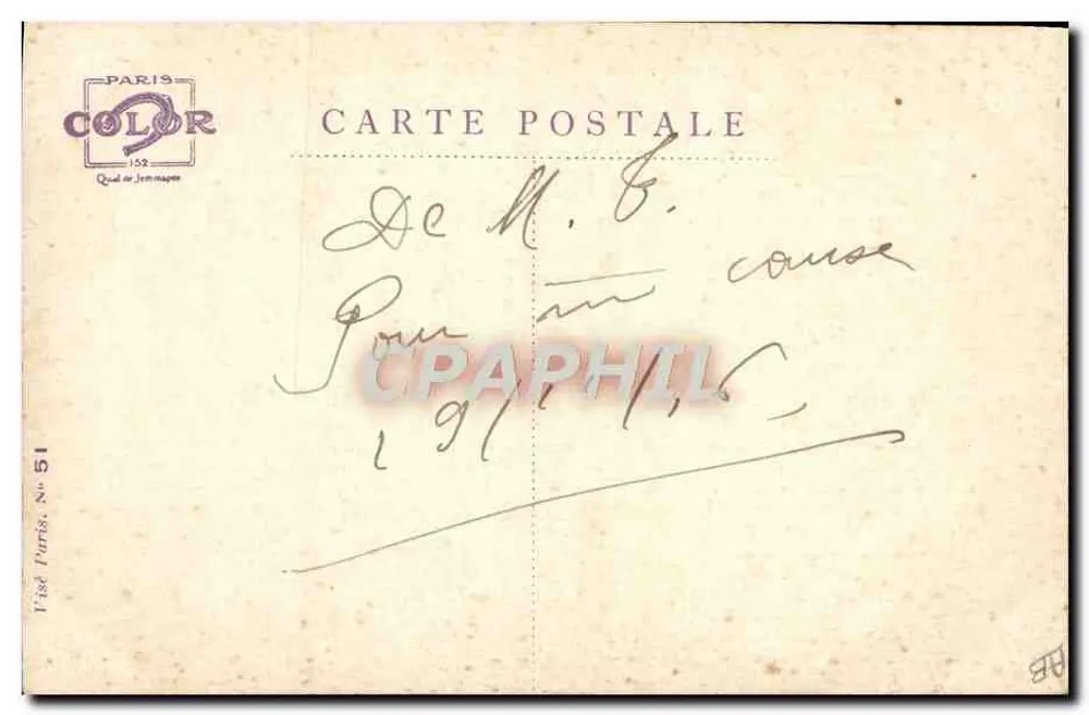 Marinheiro inglês — retrato — Émile Dupuis, 1911 - Verso