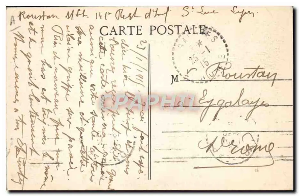 LYON - Cours du Midi e Praça Carnot — S. FARGES, EDITOR - LYON, n° 5060 - Verso