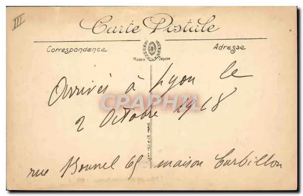 LYON — Avenida de Saxe — LL. — Sulecta - Verso