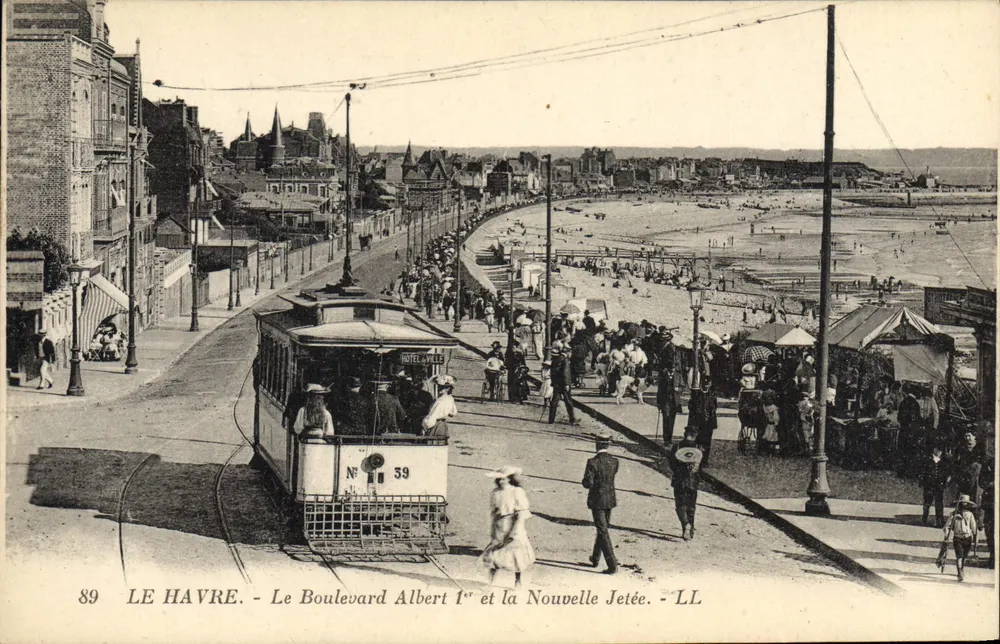 Le Havre - Boulevard Albert 1er und die Nouvelle Jetée - LL - Vorderseite