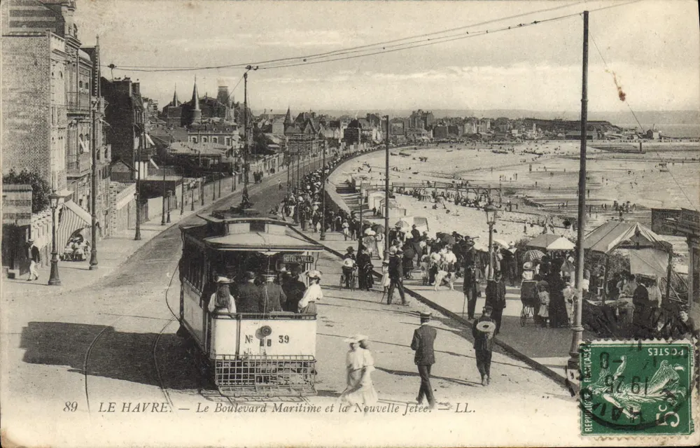 Le Havre — Der Maritime Boulevard und die Neue Mole — LL. - Vorderseite