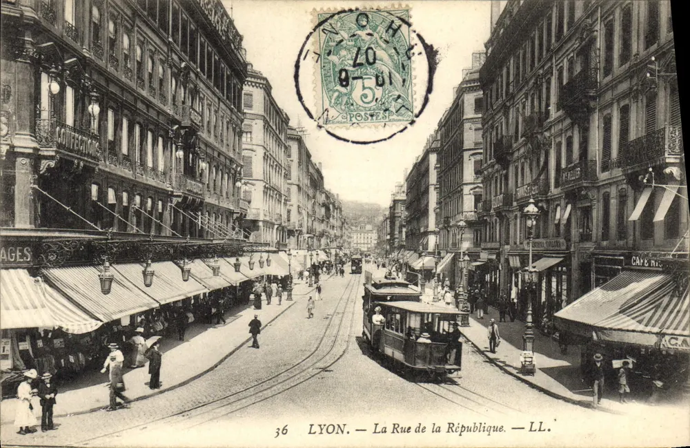 LYON — La Rue de la République — LL. n°36 - Voorkant