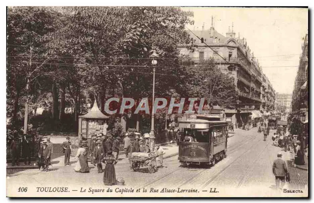 Toulouse — Der Square des Capitole und die Straße Alsace-Lorraine — Sblecta, n° 106 - Vorderseite