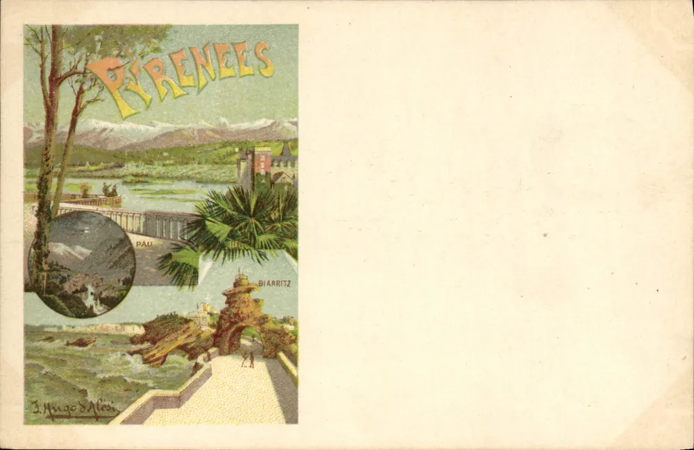 Pyrenäen — Pau, Biarritz — J. Hugo d'Alesi - Vorderseite