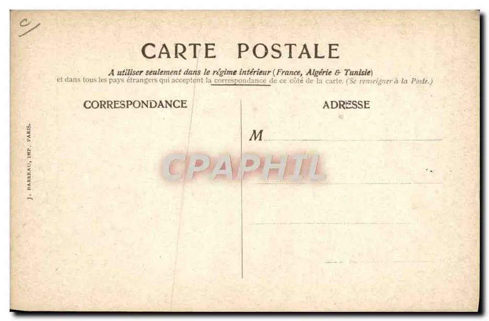 Vichy — pubblicità per biglietti a prezzo ridotto — editore J. Barbeau, Parigi - Verso