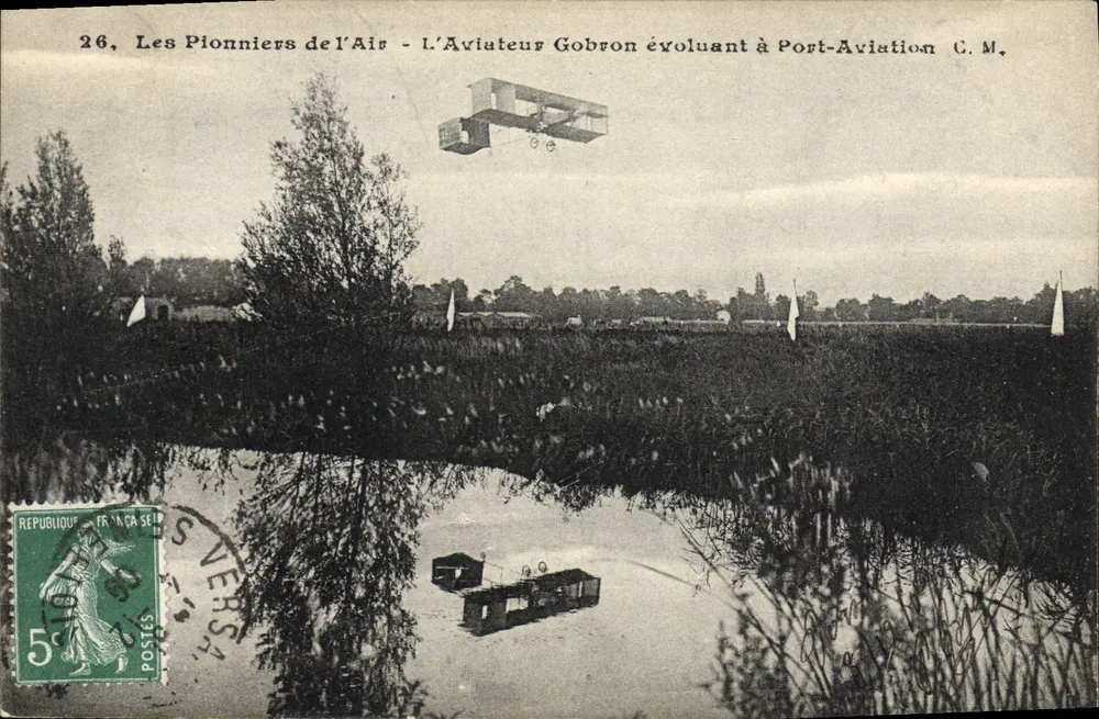 Die Pioniere der Luft — Der Flieger Gobron über Port-Aviation — C.M. - Vorderseite
