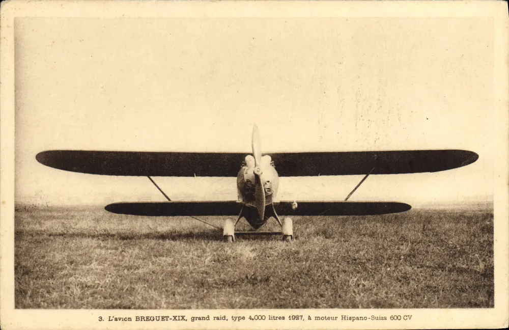Flugzeug BREGUET-XIX — Langstreckenflug, Typ 4.000 Liter 1927, mit Hispano-Suiza 600 CV-Motor — Serie Les Avions Bréguet n°3 - Vorderseite