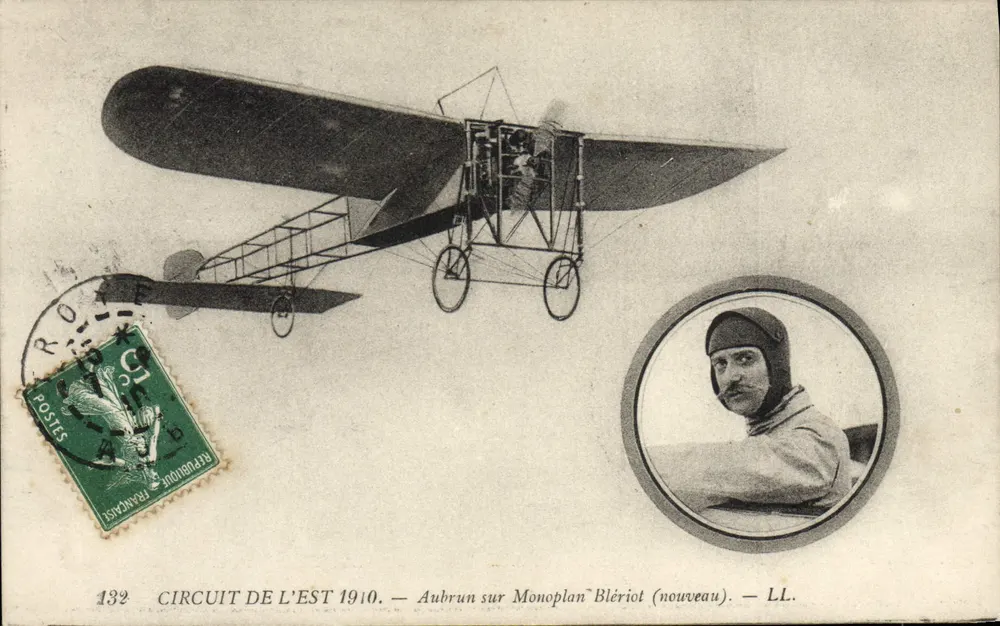 Circuit de l'Est 1910 — Aubrun sur Monoplan Blériot (nouveau) — LL. - Vorderseite