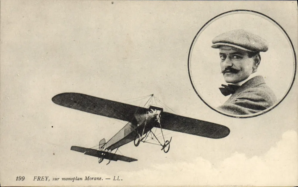 Piloto Frey — Monoplane Morane — LL. — Série 199 - Frente