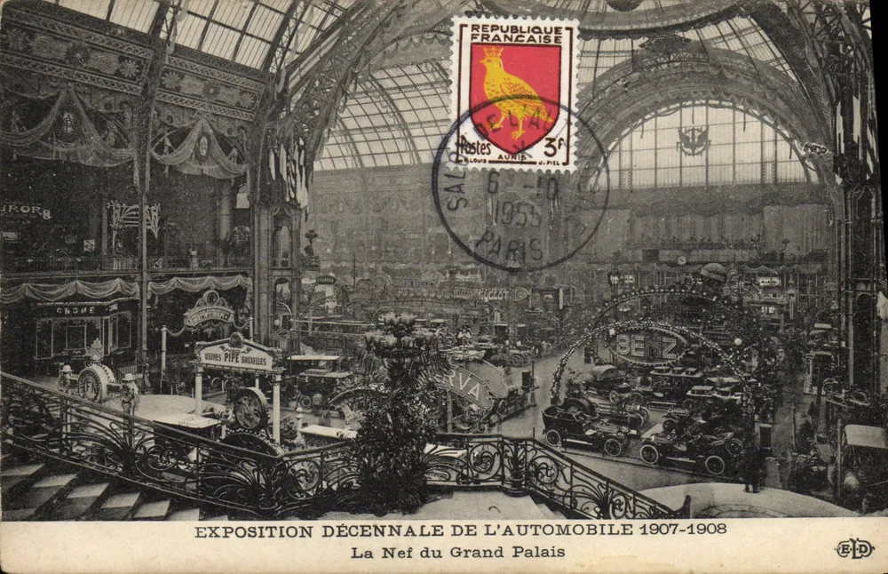 Zehnjährige Automobil-Ausstellung 1907-1908 — Die Nave des Grand Palais — Verlag B.D. - Vorderseite