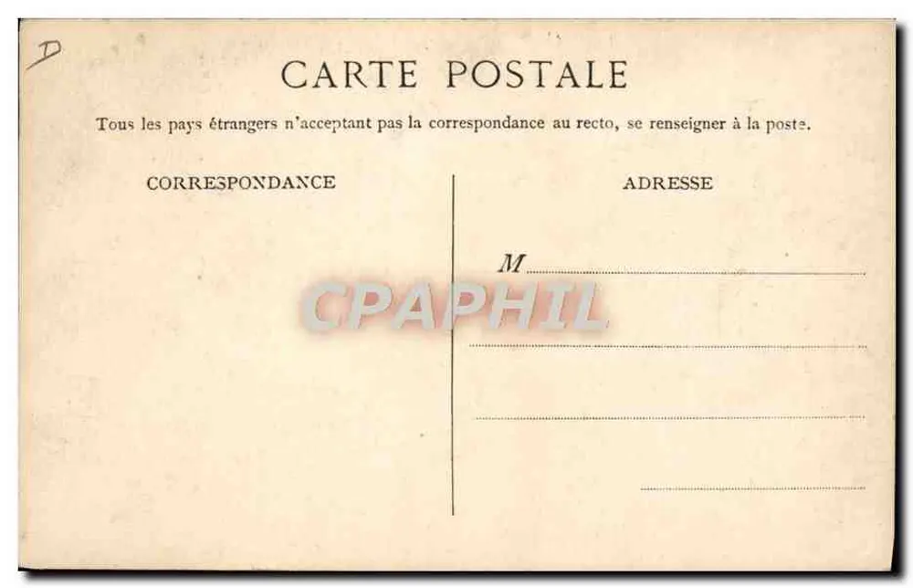 Doppelpheon DE DION-BOUTON — Tombola der "Décennale" (Großer Preis) - Rückseite