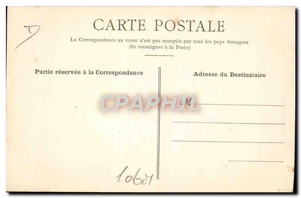 Cailllois auf seinem 96 ch* Richard-Brasier "Mécano" Fousse — Verlag La Havane, Chanoine-Ferrand - Rückseite