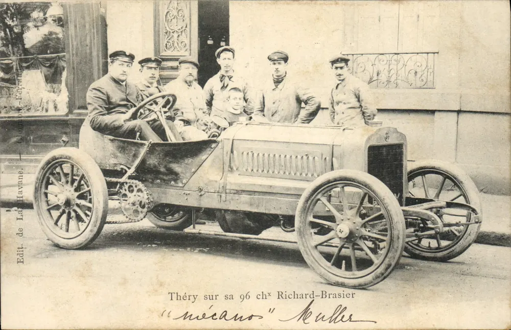 Théry auf seinem 96 PS Richard-Brasier — "Mechaniker" — Verlag von La Havane - Vorderseite