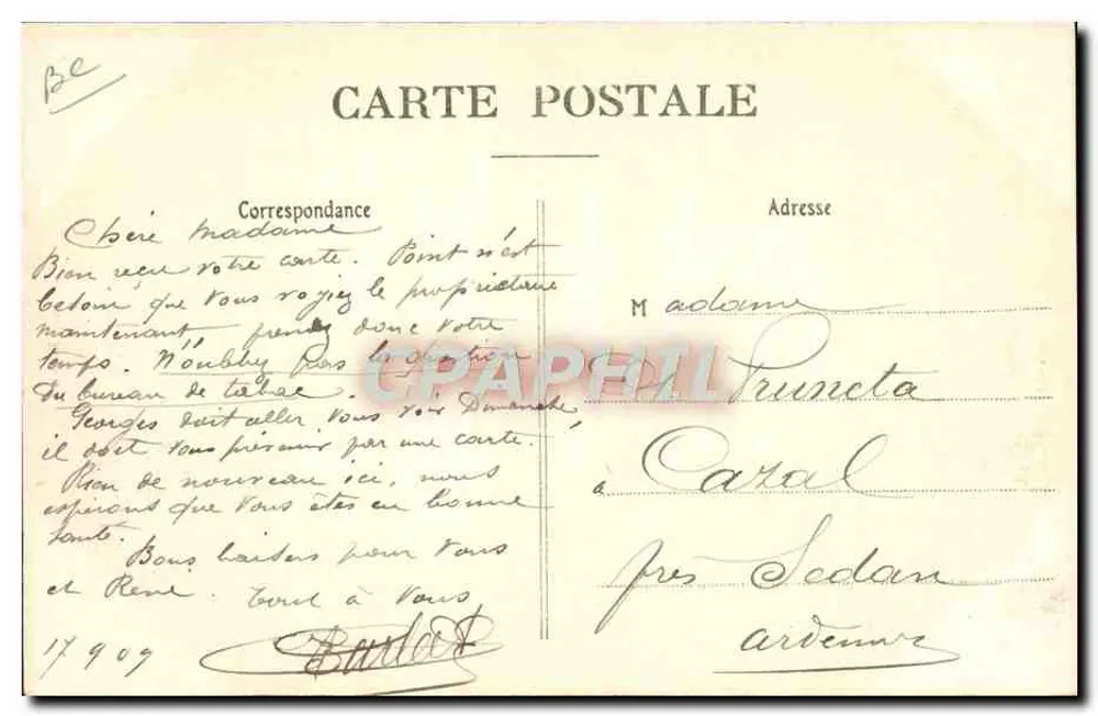 Große Luftschiffwoche der Champagne — Das "Zodiac" im Flug — Phototyp J. Bienaimé, Reims - Rückseite