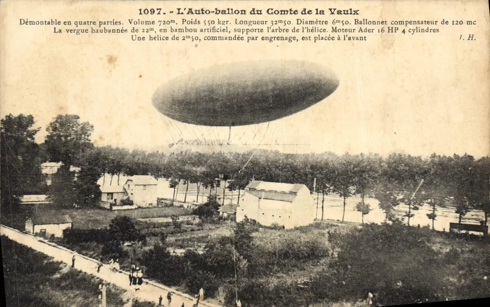 O Auto-balão do Conde de La Vaulx — 1897 — J. Hauger, fot. edit., Paris - Frente
