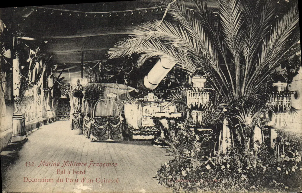 Französische Marine — Ball an Bord — Dekoration der Decke eines Panzerschiffes — n°432 - Vorderseite