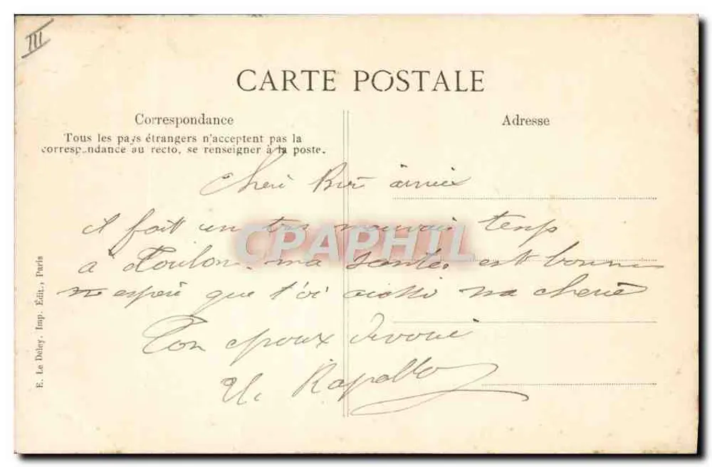 Katastrophe des "Liberté" — Das Aufschwimmen — Verlag E. Le Déléy, Paris - Rückseite