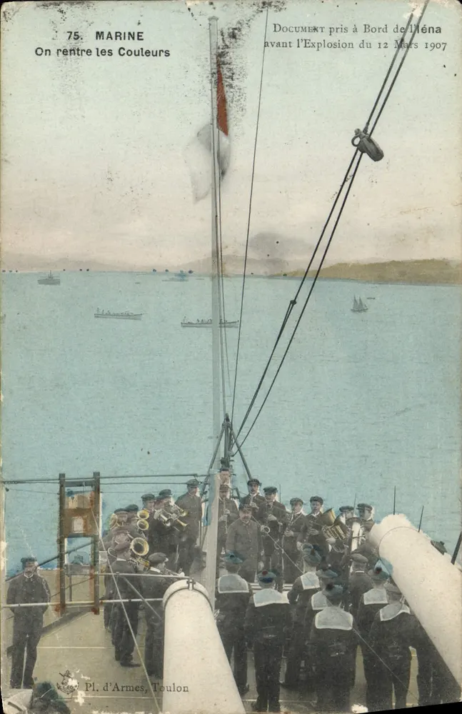 Marine — Die Farben werden gehisst — Pl. d'Armes, Toulon - Vorderseite