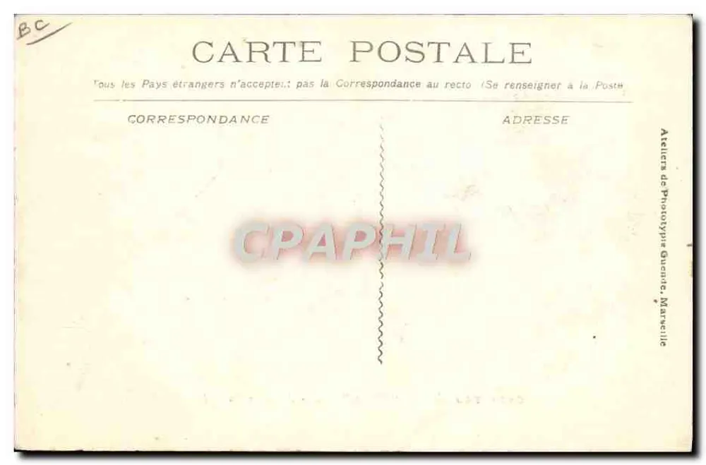Katastrophe des "Iéna" — Auf dem Weg zum Paraden — Atelier de Phototypies Guenete, Marseille - Rückseite