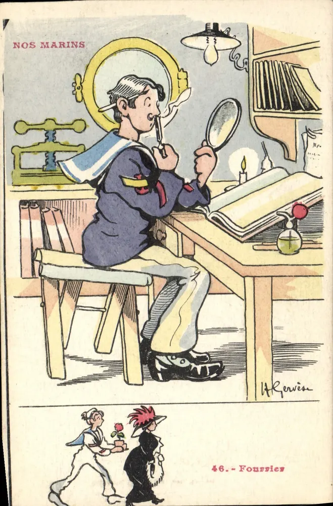 Nossos Marinheiros — Série 46, Fournier — H. Rerviès - Frente