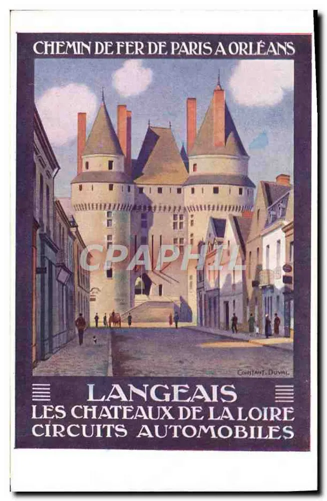 Langeais — Die Schlösser der Loire — Plakat des Verlags Compiegne, 1. Serie - Vorderseite