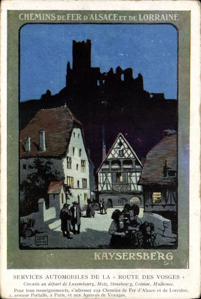 Kaysersberg — Route des Vosges — Chemins de Fer d'Alsace et de Lorraine - Vorderseite