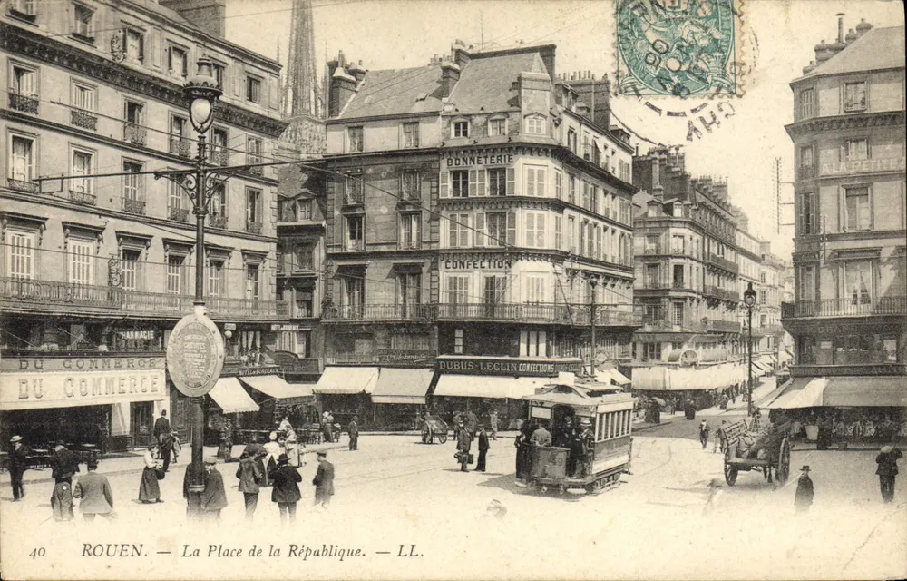 Rouen — A Praça da República — LL. - Frente