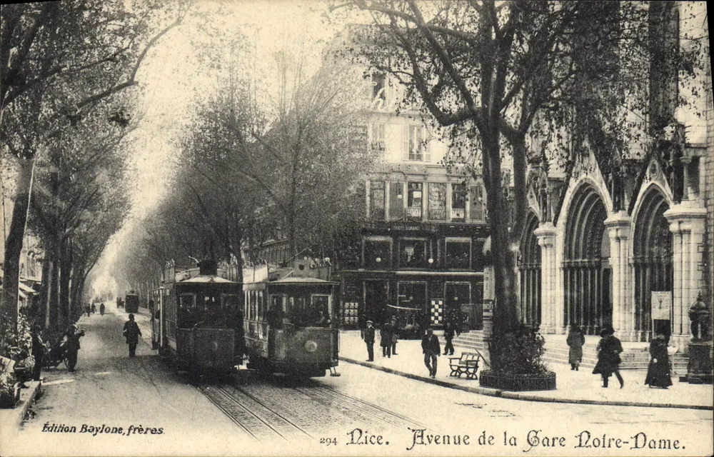 Nizza. Avenue de la Gare Notre-Dame — Edizione Baylone frères, n°294 - Recto