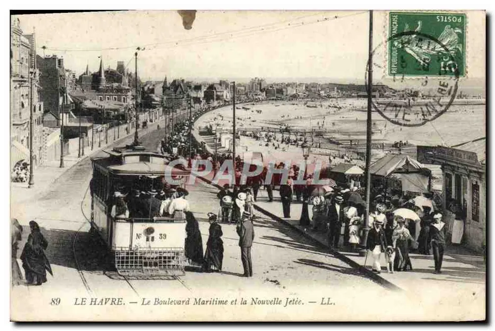 Le Havre — Der Maritime Boulevard und die Neue Mole — LL. — N° 89 - Vorderseite