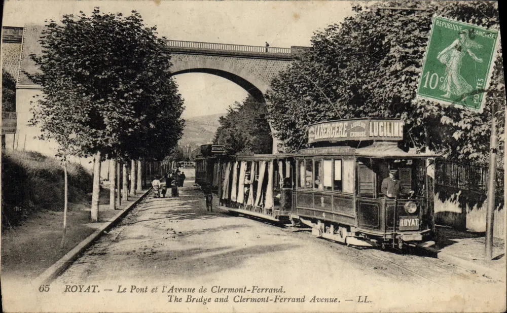 Royat — Der Brücke und die Avenue de Clermont-Ferrand — LL. - Vorderseite
