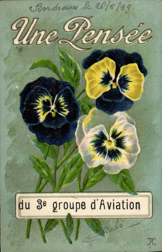 Eine Lensée — aus der 3. Fliegergruppe — Verlag J. Bure, Bordeaux - Vorderseite