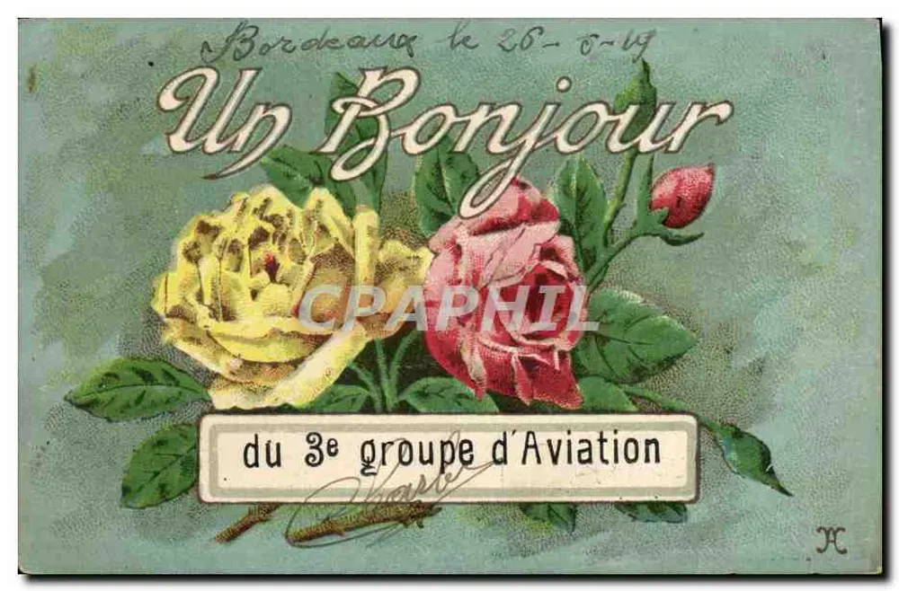 Bordeaux — Ein Gruß vom 3. Fliegergruppe — Verlag H. Charlet - Vorderseite