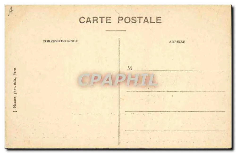 Voisin-Doppeldecker, geflogen von Champel — 1289 — J. Hauser, Foto-Verlag, Paris - Rückseite