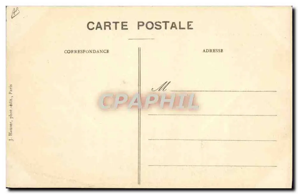 Monoplan « Tellier » geflogen von Dubonnet — n° 1275 — J. Hauser, phot.édit., Paris - Rückseite