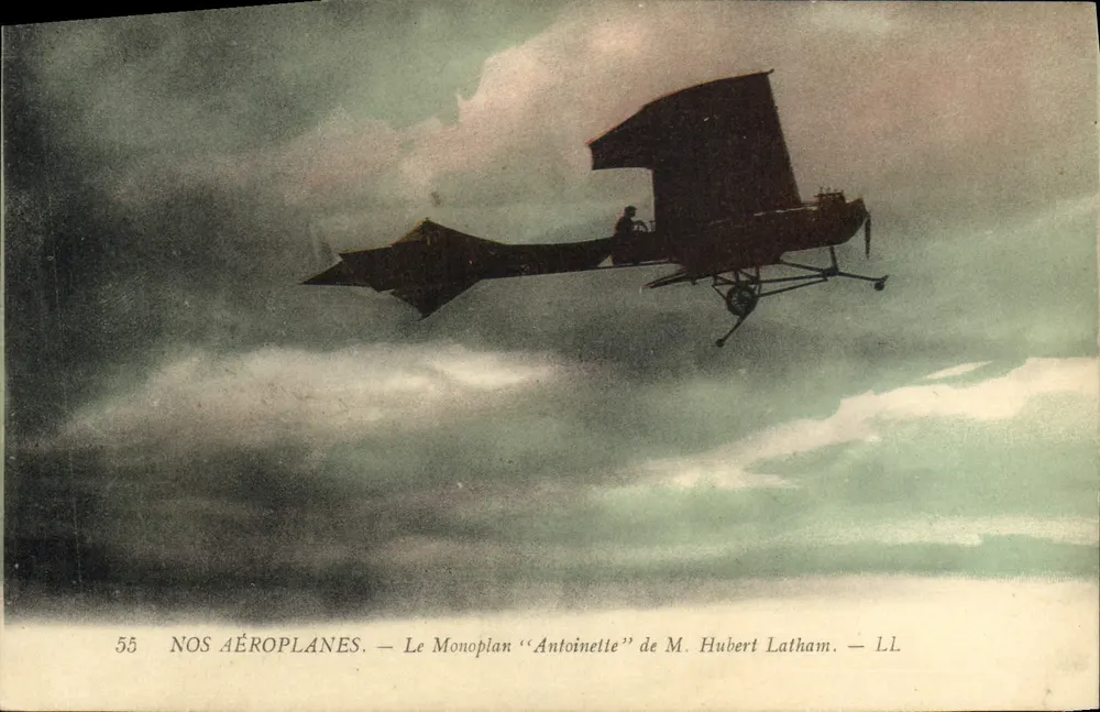 Unsere Flugzeuge — Der Monoplan "Antoinette" von Herrn Hubert Latham — LL - Vorderseite