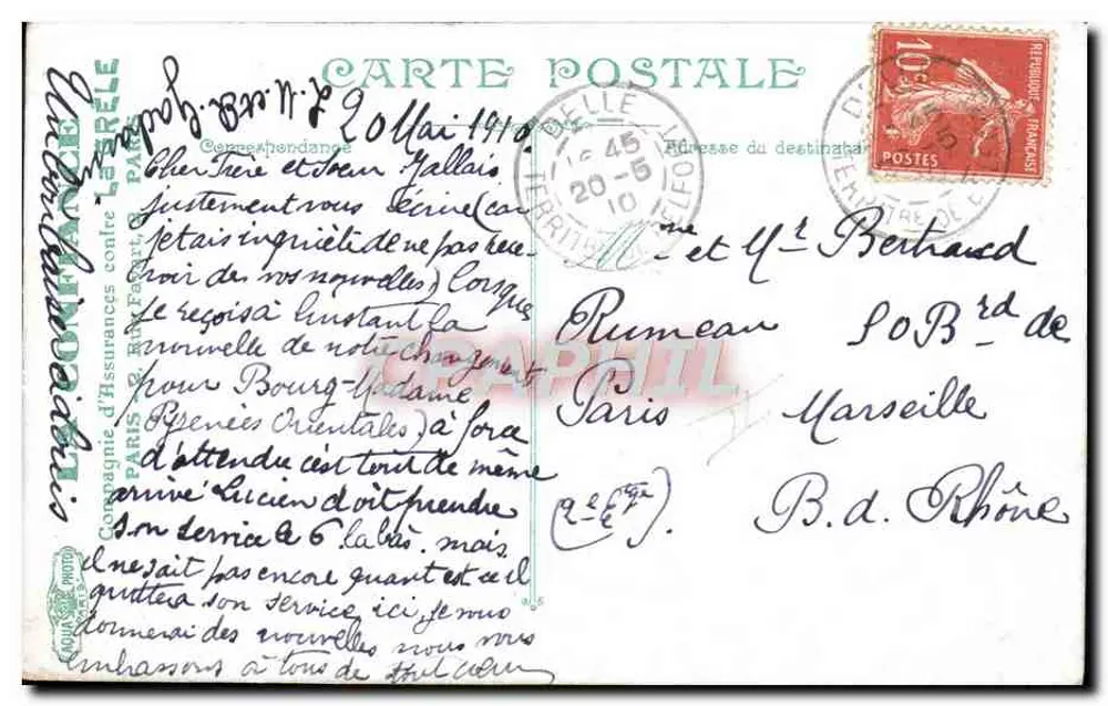 Das Flugzeug Esnault-Pelterie — Testflug — Verlag: La République Française, Nr. 3468 - Rückseite