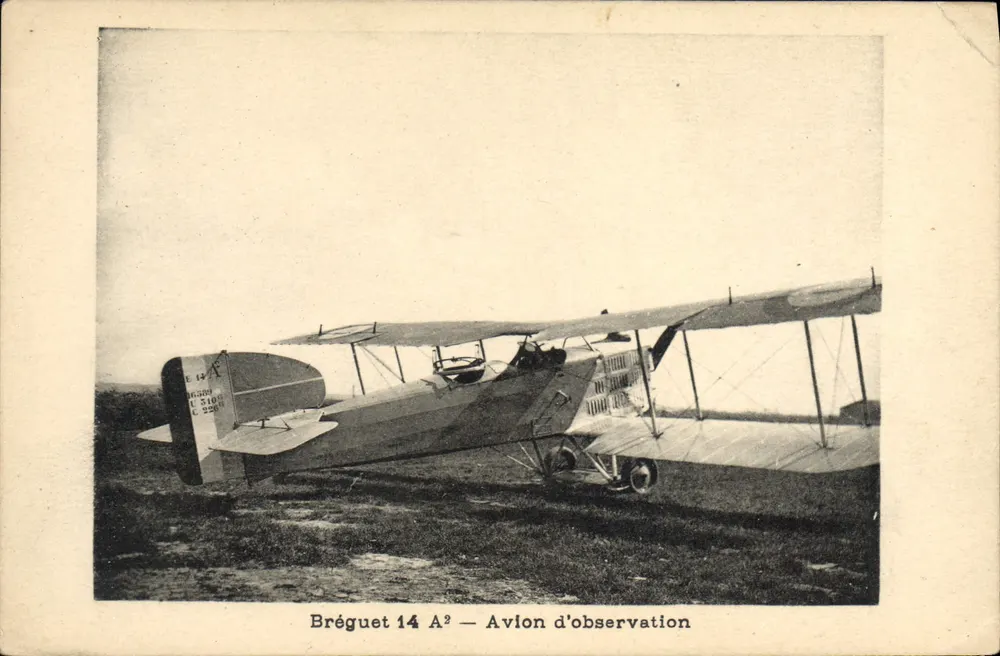 Bréguet 14 A² — Avión de observación — Editor no identificado - Anverso