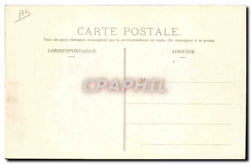 Route des Circuit vor den 4 Routen, nahe Clermont-Ferrand — Gordon Bennett 1903 — Edition L'Ilironnelle, Paris, n°15 - Rückseite