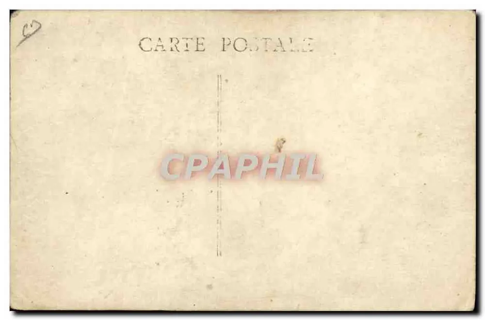 Voiture ancienne à deux places — scène de rue avec conducteur et passager — éditeur non identifié - Achterkant