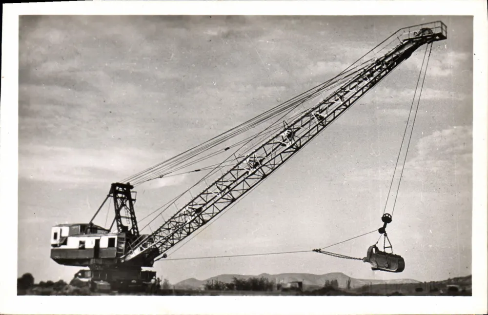 Kran Marion 125 elektrisch — Entwicklung der Donzère-Mondragon-Wasserfälle — Compagnie Nationale du Rhône - Vorderseite