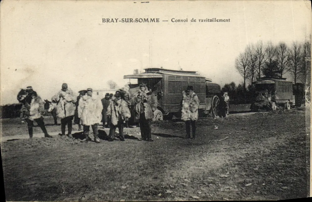 Bray-sur-Somme — Convoi de ravitaillement — éditeur impr. Bray-sur-Somme - Vorderseite