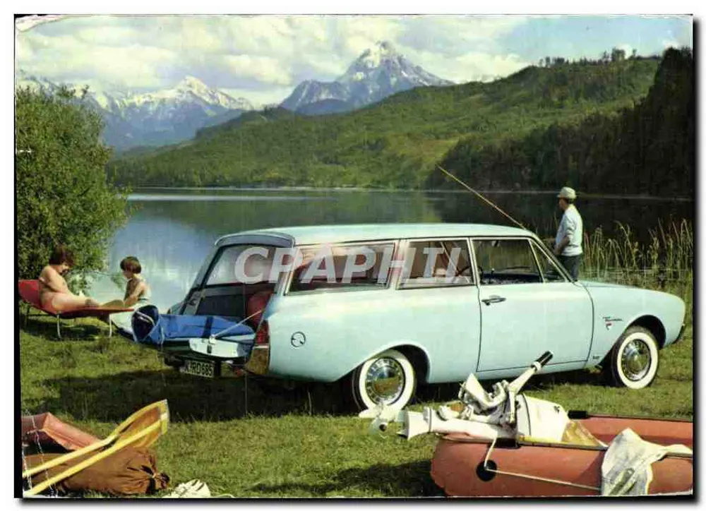 Vista lacustre com carro — Mercedes-Benz 190, edição Ford - Frente