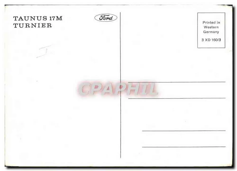 Vista lacustre com carro — Mercedes-Benz 190, edição Ford - Verso