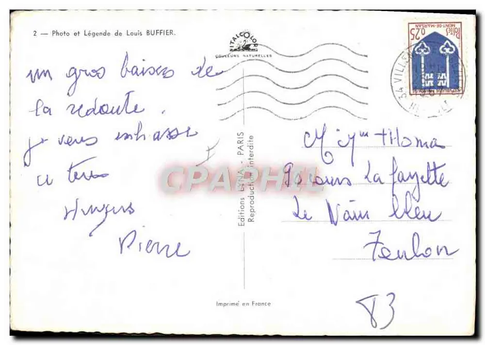 Pneu em pane — L. Buffier — Éditions BINA - Verso