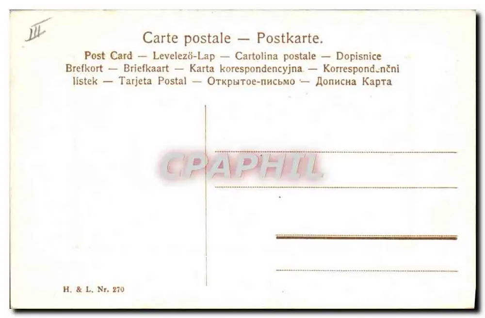 Corrida automobilística — Montreuil Millien — H. & L. Nr. 270 - Verso